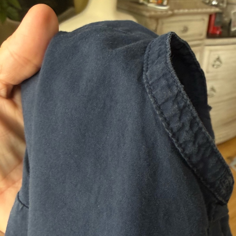 H+ Hannoh Wessel Artisan Blue Cotton Shirt Lagenlook EU 42 M Italy - Picture 9 of 9